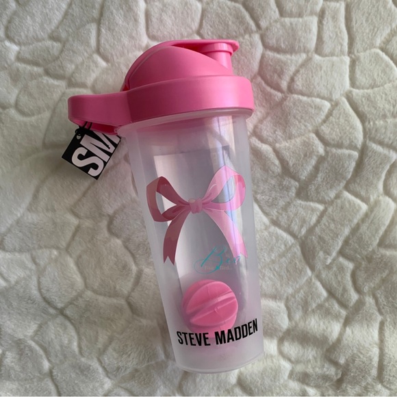 Steve Madden Pink Bow Shaker Bottle - Picture 2 of 6